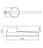 ΠΟΜΟΛΟ ΠΟΡΤΑΣ ΜΕ ΡΟΖΕΤΑ YALIS BJ75229 171X52MM ΧΡΩΜΙΟ ΜΕ ΜΑΥΡΟ ΜΑΤ