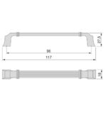 ΛΑΒΗ EMUCA BANGKOK 9360957 96MM ΑΣΗΜΙ OLD SILVER