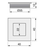 ΧΟΥΦΤΑ ΤΕΤΡΑΓΩΝΗ FINETTO Φ-35ΜΜ ΜΕΤΑΛΛΙΚΗ