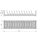 ΘΗΚΗ ΓΙΑ ΠΙΑΤΑ EMUCA ORDERBOX 3069435 120X470MM ΑΝΘΡΑΚΙ