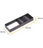 ΜΠΑΧΑΡΟΘΗΚΗ ORGANIZER ΜΕ ΚΛΙΣΗ EMUCA ORDERBOX 3069235 150X470MM ΑΝΘΡΑΚΙ