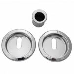 ΧΟΥΦΤΕΣ ΣΤΡΟΓΓΥΛΕΣ Φ-59,5ΜΜ KIT 2 ΤΕΜΑΧΙΩΝ AGB ΓΙΑ ΣΥΡΟΜΕΝΗ ΠΟΡΤΑ ΝΙΚΕΛ