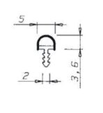 ΠΡΟΦΙΛ ΛΑΣΤΙΧΟ ΠΟΡΤΑΣ ΦΟΥΣΚΑΚΙ ART.283 ΜΕ ΤΟ ΜΕΤΡΟ