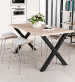 ΠΟΔΙΑ ΣΤΑΥΡΩΤΑ ΧΙΑΣΤΗ ΤΡΑΠΕΖΙΟΥ ΣΕΤ-2ΤΜΧ EMUCA 2040214 695Χ695ΜM ΜΑΥΡΑ