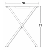 ΠΟΔΙ ΣΤΑΥΡΩΤΟ ΧΙΑΣΤΗ ΤΡΑΠΕΖΙΟΥ-ΝΗΣΙΔΑΣ FINETTO 710Χ580ΜM ΜΕ ΡΕΓΟΥΛΑΤΟΡΟΥΣ - Image 7