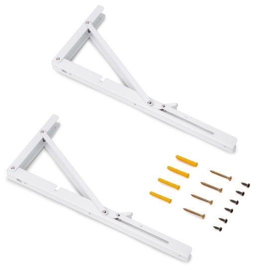 ΓΩΝΙΕΣ ΣΕΤ 2 ΤΕΜΑΧΙΩΝ ΣΠΑΣΤΕΣ ΣΤΗΡΙΞΗΣ ΡΑΦΙΟΥ EMUCA ΛΕΥΚΕΣ