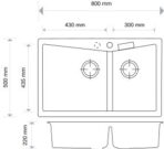 ΝΕΡΟΧΥΤΗΣ ΕΝΘΕΤΟΣ MACART HARMONY ΑΠΟ ΓΡΑΝΙΤΗ 80X50CM