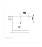 ΝΕΡΟΧΥΤΗΣ ΥΠΟΚΑΘΗΜΕΝΟΣ BLANCO SUBLINE-800-U ΑΠΟ ΓΡΑΝΙΤΗ 83X46CM