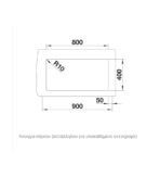 ΝΕΡΟΧΥΤΗΣ ΥΠΟΚΑΘΗΜΕΝΟΣ BLANCO SUBLINE-800-U ΑΠΟ ΓΡΑΝΙΤΗ 83X46CM