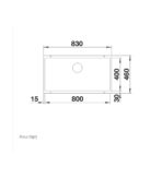 ΝΕΡΟΧΥΤΗΣ ΥΠΟΚΑΘΗΜΕΝΟΣ BLANCO SUBLINE-800-U ΑΠΟ ΓΡΑΝΙΤΗ 83X46CM