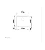 ΝΕΡΟΧΥΤΗΣ ΥΠΟΚΑΘΗΜΕΝΟΣ BLANCO SUBLINE-500-U ΑΠΟ ΓΡΑΝΙΤΗ 53X46CM