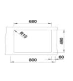 ΝΕΡΟΧΥΤΗΣ ΕΝΘΕΤΟΣ BLANCO PLEON 8 ΑΠΟ ΓΡΑΝΙΤΗ 70X51CM