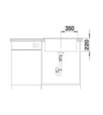 ΝΕΡΟΧΥΤΗΣ ΕΝΘΕΤΟΣ BLANCO PLEON 8 ΑΠΟ ΓΡΑΝΙΤΗ 70X51CM