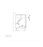 ΝΕΡΟΧΥΤΗΣ ΕΝΘΕΤΟΣ BLANCO ZIA 9 ΑΠΟ ΓΡΑΝΙΤΗ 86X50CM