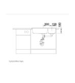 ΝΕΡΟΧΥΤΗΣ ΕΝΘΕΤΟΣ BLANCO METRA XL 6 S ΑΠΟ ΓΡΑΝΙΤΗ 100X50CM