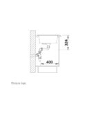 ΝΕΡΟΧΥΤΗΣ ΕΝΘΕΤΟΣ BLANCO METRA XL 6 S ΑΠΟ ΓΡΑΝΙΤΗ 100X50CM