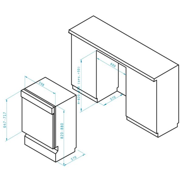 ΠΛΥΝΤΗΡΙΟ ΠΙΑΤΩΝ PYRAMIS DWG 60SI ΜΕΡΙΚΩΣ ΕΝΤΟΙΧΙΖΟΜΕΝΟ ΙΝΟΧ
