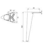 ΠΟΔΙ ΕΠΙΠΛΩΝ ΚΩΝΙΚΟ MAFOS ART.220 ΜΑΥΡΟ ΜΑΤ