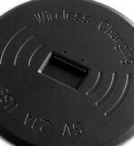 ΑΣΥΡΜΑΤΟΣ ΦΟΡΤΙΣΤΗΣ ΜΕ ΘΥΡΑ USB ΧΩΝΕΥΤΟΣ ΓΙΑ ΕΠΙΠΛΑ EMUCA AIRTOP 5049217 Φ-60ΜΜ ΜΑΥΡΟΣ