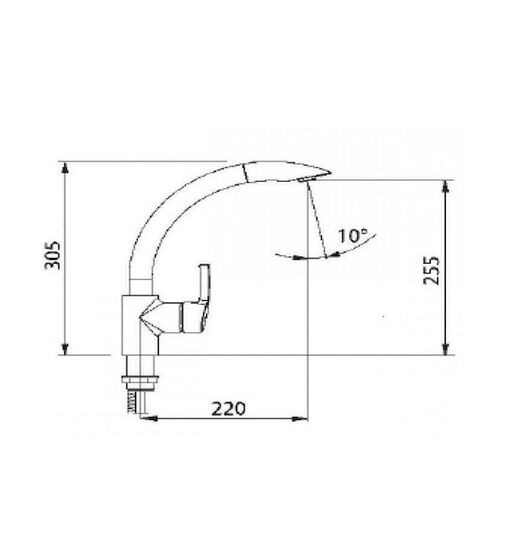 ΜΠΑΤΑΡΙΑ ΚΟΥΖΙΝΑΣ MACART ARWA SURF XΡΩΜΙΟ ΑΠΛΗ