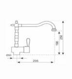 ΜΠΑΤΑΡΙΑ ΚΟΥΖΙΝΑΣ MACART ANTIQUE ΜΠΡΟΝΖΕ