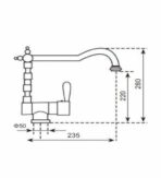 ΜΠΑΤΑΡΙΑ ΚΟΥΖΙΝΑΣ MACART ANTIQUE ΜΠΡΟΝΖΕ ΣΠΑΣΤΗ