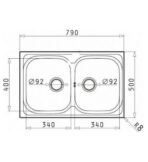 ΝΕΡΟΧΥΤΗΣ ΑΝΟΞΕΙΔΩΤΟΣ PYRAMIS DERBY 100185601 79Χ50Χ15CM ΣΑΤΙΝΕ