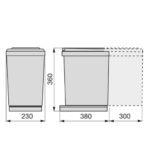 ΣΥΡΟΜΕΝΟ ΔΟΧΕΙΟ ΑΠΟΡΡΙΜΑΤΩΝ EMUCA 16lt ΠΛΑΣΤΙΚΟ ΓΚΡΙ