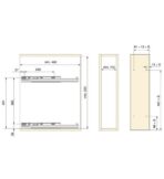 ΜΠΟΥΚΑΛΟΘΗΚΗ ΣΥΡΜΑΤΙΝΗ ΜΕ ΦΡΕΝΟ EMUCA 8381011 ΓΙΑ ΕΡΜΑΡΙΟ 15CM ΧΡΩΜΙΟ