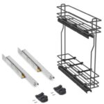 ΜΠΟΥΚΑΛΟΘΗΚΗ ΣΥΡΜΑΤΙΝΗ ΜΕ ΦΡΕΝΟ EMUCA 8381035 ΓΙΑ ΕΡΜΑΡΙΟ 15CM ΑΝΘΡΑΚΙ