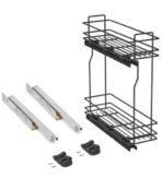 ΜΠΟΥΚΑΛΟΘΗΚΗ ΣΥΡΜΑΤΙΝΗ ΜΕ ΦΡΕΝΟ EMUCA 8381135 ΓΙΑ ΕΡΜΑΡΙΟ 20CM ΑΝΘΡΑΚΙ