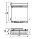 ΜΠΟΥΚΑΛΟΘΗΚΗ ΣΥΡΜΑΤΙΝΗ ΜΕ ΦΡΕΝΟ EMUCA 8381135 ΓΙΑ ΕΡΜΑΡΙΟ 20CM ΑΝΘΡΑΚΙ