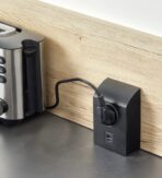 ΠΡΙΖΑ ΠΑΓΚΟΥ SFL MINI BORN A9605N 1 ΣΟΥΚΟ, 1 USB-A & 1 USB-C ΜΑΥΡΗ