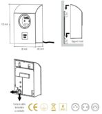 ΠΡΙΖΑ ΠΑΓΚΟΥ SFL MINI BORN A9605N 1 ΣΟΥΚΟ, 1 USB-A & 1 USB-C ΜΑΥΡΗ