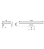 ΦΩΤΙΣΤΙΚΟ ΜΠΑΝΙΟΥ EMUCA VIRGO LED 300MM 5W 6000K ΜΑΥΡΟ