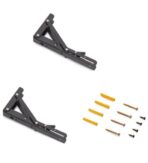 ΓΩΝΙΕΣ ΣΕΤ 2 ΤΕΜΑΧΙΩΝ ΣΠΑΣΤΕΣ ΣΤΗΡΙΞΗΣ ΡΑΦΙΟΥ EMUCA ΜΑΥΡΕΣ