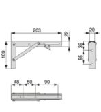 ΓΩΝΙΕΣ ΣΕΤ 2 ΤΕΜΑΧΙΩΝ ΣΠΑΣΤΕΣ ΣΤΗΡΙΞΗΣ ΡΑΦΙΟΥ EMUCA ΜΑΥΡΕΣ