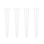 ΠΟΔΙΑ ΤΡΑΠΕΖΙΟΥ ΜΕΤΑΛΛΙΚΑ ΣΕΤ 4 ΤΕΜΑΧΙΩΝ EMUCA 2040412 710MM ΛΕΥΚΑ