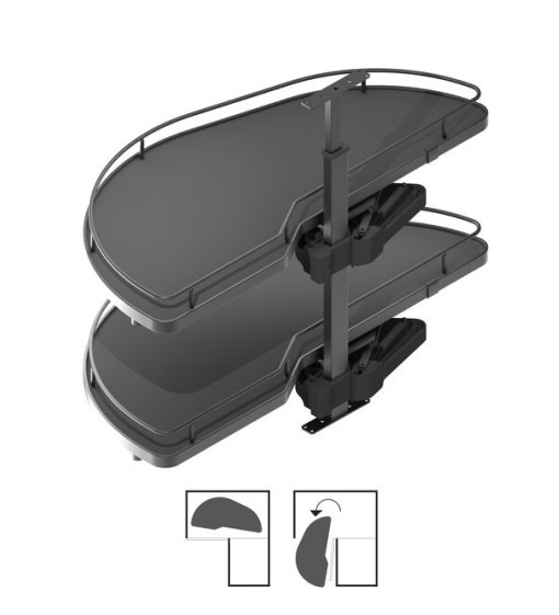 ΜΗΧΑΝΙΣΜΟΣ ΚΟΥΖΙΝΑΣ ΦΑΣΟΛΙ EMUCA ΜΕ ΦΡΕΝΟ ΓΙΑ ΠΟΡΤΑ 45CM ΑΝΘΡΑΚΙ