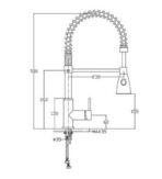 ΜΠΑΤΑΡΙΑ ΚΟΥΖΙΝΑΣ ΜΕ ΣΠΙΡΑΛ PYRAMIS CALANTO 090906301 ΧΡΩΜΙΟ