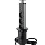 ΠΡΙΖΑ ΠΑΓΚΟΥ EMUCA 5014425 ΠΤΥΣΣΟΜΕΝΗ Φ-60ΜΜ 3 ΣΟΥΚΟ & 2 USB-Α & 1 USB-C ΑΣΗΜΙ