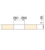 ΠΡΙΖΑ ΠΑΓΚΟΥ EMUCA 5014425 ΠΤΥΣΣΟΜΕΝΗ Φ-60ΜΜ 3 ΣΟΥΚΟ & 2 USB-Α & 1 USB-C ΑΣΗΜΙ