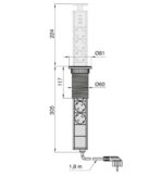 ΠΡΙΖΑ ΠΑΓΚΟΥ EMUCA 5014425 ΠΤΥΣΣΟΜΕΝΗ Φ-60ΜΜ 3 ΣΟΥΚΟ & 2 USB-Α & 1 USB-C ΑΣΗΜΙ