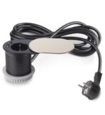 ΠΡΙΖΑ ΠΑΓΚΟΥ ΜΕ ΚΑΠΑΚΙ EMUCA FLAT 60 5048965 Φ-60ΜΜ 1 ΣΟΥΚΟ & 1 USB-Α & 1 USB-C ΑΣΗΜΙ