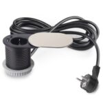 ΠΡΙΖΑ ΠΑΓΚΟΥ ΜΕ ΚΑΠΑΚΙ EMUCA FLAT 60 5048965 Φ-60ΜΜ 1 ΣΟΥΚΟ & 1 USB-Α & 1 USB-C ΑΣΗΜΙ