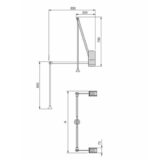 ΑΣΑΝΣΕΡ ΝΤΟΥΛΑΠΑΣ ΜΕ ΣΤΗΡΙΞΗ ΣΤΟ ΤΟΙΧΟ EMUCA 603781 ΜΕ ΑΝΟΙΓΜΑ ΑΠΟ 600 ΕΩΣ 830ΜΜ