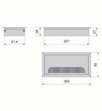 ΤΑΠΑ ΚΑΛΩΔΙΩΝ ΜΕ ΤΡΙΧΑ EMUCA 5012462 ΜΑΚΡΟΣΤΕΝΗ 269Χ80ΜΜ ΑΛΟΥΜΙΝΙΟΥ