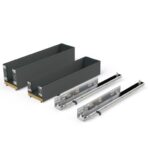 ΜΠΟΥΚΑΛΟΘΗΚΗ ΚΛΕΙΣΤΗ ΜΕ ΦΡΕΝΟ EMUCA SIMPLEX TITANE 8381035 ΓΙΑ ΕΡΜΑΡΙΟ 15CM ΑΝΘΡΑΚΙ