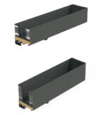 ΜΠΟΥΚΑΛΟΘΗΚΗ ΚΛΕΙΣΤΗ ΜΕ ΦΡΕΝΟ EMUCA SIMPLEX TITANE 8381035 ΓΙΑ ΕΡΜΑΡΙΟ 15CM ΑΝΘΡΑΚΙ