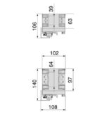 ΜΠΟΥΚΑΛΟΘΗΚΗ ΚΛΕΙΣΤΗ ΜΕ ΦΡΕΝΟ EMUCA SIMPLEX TITANE 8381035 ΓΙΑ ΕΡΜΑΡΙΟ 15CM ΑΝΘΡΑΚΙ